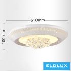 UNIVERSO Kristály üveg mennyezeti lámpa 38/76w 3040/6080lm CCT IP22 ∅610mm fehér