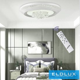   UNIVERSO Kristály üveg mennyezeti lámpa 34/68w 2720/5440lm CCT IP22 ∅510mm fehér