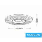 UNIVERSO Mennyezeti lámpa 38w 3040lm 6500k 500x55mm fehér