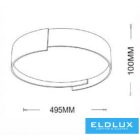 UNIVERSO Mennyezeti lámpa 46w 3680lm 3000k 495x100mm szürke/arany