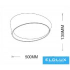 UNIVERSO mennyezeti lámpa 46w 3680lm 4000k ∅500x135mm fehér/arany