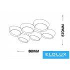 UNIVERSO Mennyezeti lámpa 120w 9600lm 3000k 860x570x130mm fehér/arany