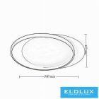 UNIVERSO mennyezeti lámpa 36W 2880lm CCT kapcsolóval 540x450mm IP44 fehér/fekete