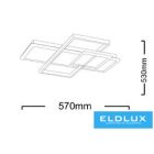 UNIVERSO mennyezeti lámpa 46W 3680lm CCT kap. 570x530mm IP20 fehér/fekete