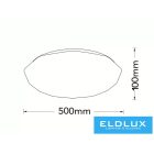 UNIVERSO Mennyezeti lámpa 60w 2800lm CCT.kap 500×500×100mm fehér