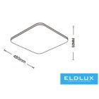 UNIVERSO Mennyezeti lámpa 24w 2160lm CCT.Kap IP20 Fehér 480x480x50mm