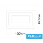 UNIVERSO Mennyezeti lámpa 123w 9840lm CCT 1020x625mm fehér