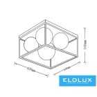 UNIVERSO Mennyezeti lámpa 4xG9 max.10w 400x400x160mm IP20 Óarany