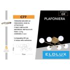 UNIVERSO Mennyezeti lámpa 6xG9 max.10w 700x700x170mm IP20 Óarany 5év