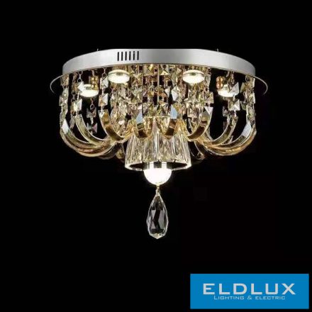 ELDLUX ELDSUN kristályüveg mennyezeti lámpa króm LED 28W CCT