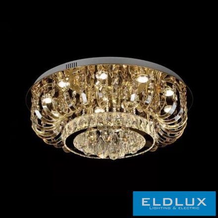 ELDLUX ELDSUN kristályüveg mennyezeti lámpa króm LED 53W CCT
