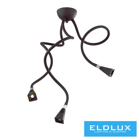 ELDLUX FLEXI mennyezeti lámpa 3×3W WW fekete