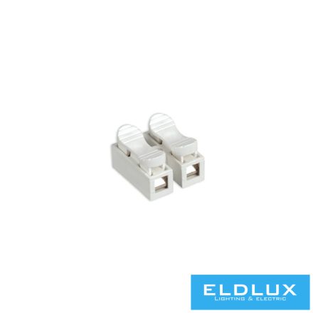 ELDLUX 2 pólusú kábel csatlakozó (rugós 2.5mm²) 100db/csomag