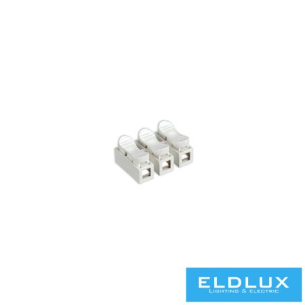 ELDLUX 3 pólusú kábel csatlakozó (rugós 1.5mm²) 15db/csomag