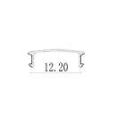 UNIVERSO AL-02/AL-03 aluprofilhoz fedlap 12x2000mm fekete