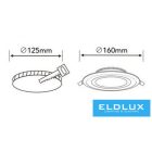 UNIVERSO Süllyesztett spot lámpa 12w 1070lm CCT.kap 120° IP20 Fehér D160mm kivágás:125mm