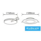 UNIVERSO Süllyesztett spot lámpa 18w 1690lm CCT.kap 120° IP20 Fehér D200mm kivágás:165mm