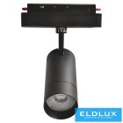 UNIVERSO Mágneses sínbe szerelhető spot Lámpa DC:48V 24w 2280lm 4000k RA90 IP20 Fekete D76x213x165mm