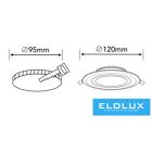 UNIVERSO Süllyesztett spot lámpa 7w 660lm CCT.kap 120° IP20 Fehér D120mm kivágás:95mm