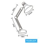 UNIVERSO Asztali lámpa 1xE27 Max.60w 160x500mm Kék
