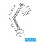 UNIVERSO Asztali lámpa 1xE27 Max.60w 160x500mm Piros