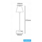 UNIVERSO Tölthető asztali lámpa 5V-2000mAh 1w 100lm CCT 108x375mm Kék