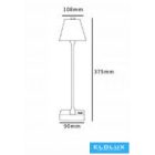 UNIVERSO Tölthető asztali lámpa 5V-2000mAh 1w 100lm CCT 108x375mm Króm