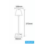 UNIVERSO Tölthető asztali lámpa 5V-2000mAh 1w 100lm CCT 108x375mm Fekete