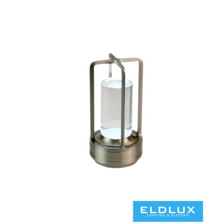 UNIVERSO Tölthető asztali lámpa DC:5V 2000mAh 3w 130lm CCT D90x180mm IP20 Ezüst
