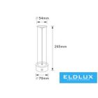 UNIVERSO Tölthető asztali lámpa DC:5V 2000mAh 3w 140lm CCT D70x245mm IP20 Antracit