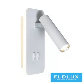   UNIVERSO Fali lámpa LED 6w 240lm + 150lm 6500k IP22 fehér kapcsolóval