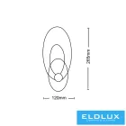 UNIVERSO Fali lámpa LED 9w 450lm CCT IP20 120×265mm fehér