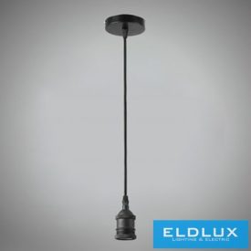   UNIVERSO Függeszték fém foglalattal 1xE27 max. 240V 60w 2 méter fekete