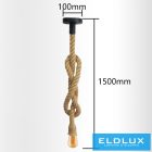 UNIVERSO Függeszték kender kötél 1xE27 max. 240V 60w 1.5 méter fekete