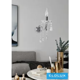 UNIVERSO Fali lámpa 1 karos 1xE14 Max.40W D25x36cm króm