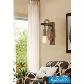   UNIVERSO Kender kötél fali lámpa 1xE27 IP20 180x320mm fekete