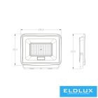 UNIVERSO LED reflektor 100w 9000lm 3000k IP65 szürke 212x246x36mm