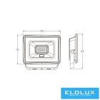 UNIVERSO LED reflektor 10w 900lm 4000k IP65 fekete 87x94x20mm