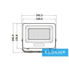 UNIVERSO LED reflektor 100w 9000lm 4000K 120° 242x203mm IP65 Fekete