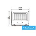 UNIVERSO LED reflektor 150w 13000lm 4000K 120° 279x230mm IP65 Fekete