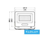 UNIVERSO LED reflektor 50w 4500lm 6500K 120° 188x165mm IP65 Fekete