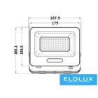 UNIVERSO LED reflektor 50w 4500lm 4000K 120° 188x165mm IP65 Fekete