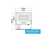 UNIVERSO LED reflektor mozgásérzékelővel 50w 4600lm 6500K 120° 193x204mm IP65 Fekete