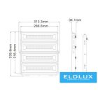 UNIVERSO LED reflektor 200w 20000lm 6000K 120° 313x340x34mm IP65 Fekete