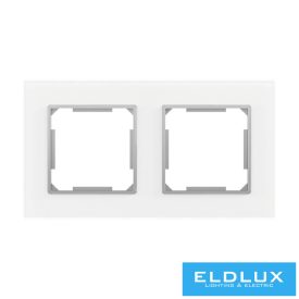 ELDIRA Kettes üveg keret Fehér