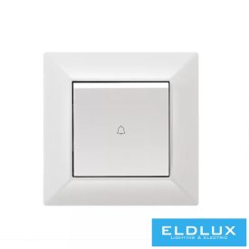 ELDGROUND Nyomókapcsoló csengőjellel Fehér
