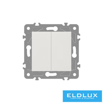 ELDLUX ELDGROUND kettős váltókapcsoló (106+6) fehér