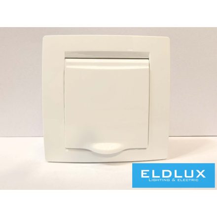 ELDLUX ELDGROUND 2P+F konnektor gyerekvédelemmel csapfedéllel fehér csavaros IP44