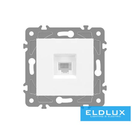 ELDLUX ELDGROUND RJ45 Cat.6 UTP aljzat Fehér