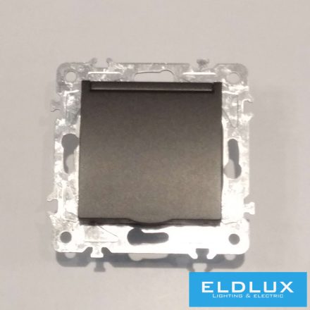 ELDLUX ELDGROUND 2P+F konnektor gyerekvédelemmel csapfedéllel fekete csavaros
